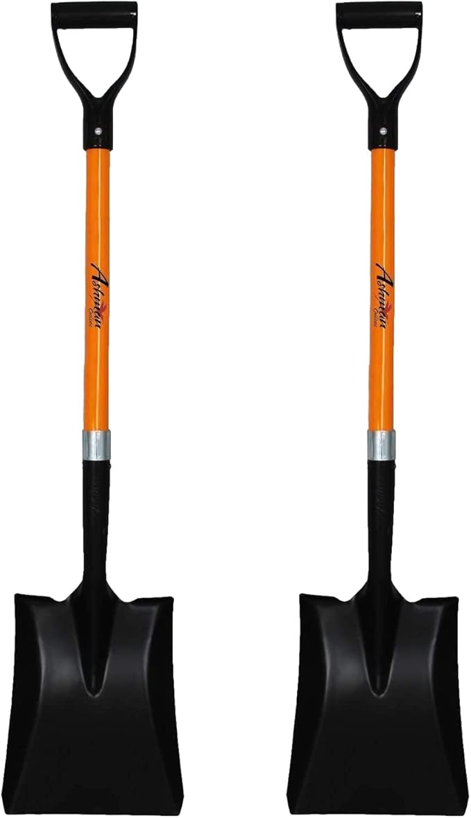 Ashman Transfer Shovel (2 Pack) – 41 Inches Long D Grip with Durable Handle – A Premium Quality Multipurpose Shovel for Heavy Duty Construction, Farming, and Outdoor works, Gardening, Landscape works.
