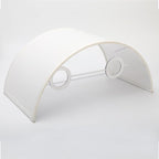 Yosoan 2-Light White Lamp Semicircle Fabric Shades, Double Fabric Lampshade Indoor Wall Mount 2 Bulbs for Wall Sconce Lamp Replacement for Stairwell Bedside Hallway Home Decor(White)