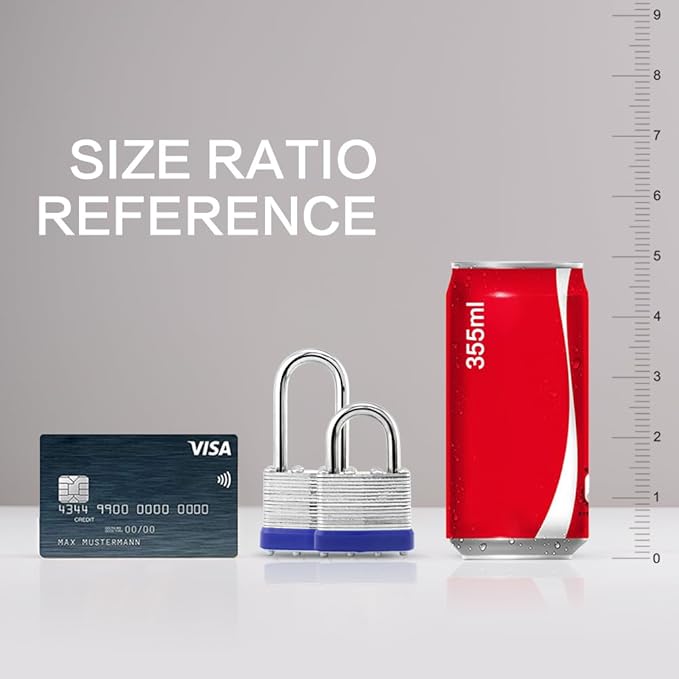 Lock Outdoor Padlocks, Key Lock, Padlocks with Same Key - Laminated Steel Keyed Padlocks with Normal Shackle, 48 Pack, for Hasp Latch, Sheds, Fences, Storage Locker, School, Gym