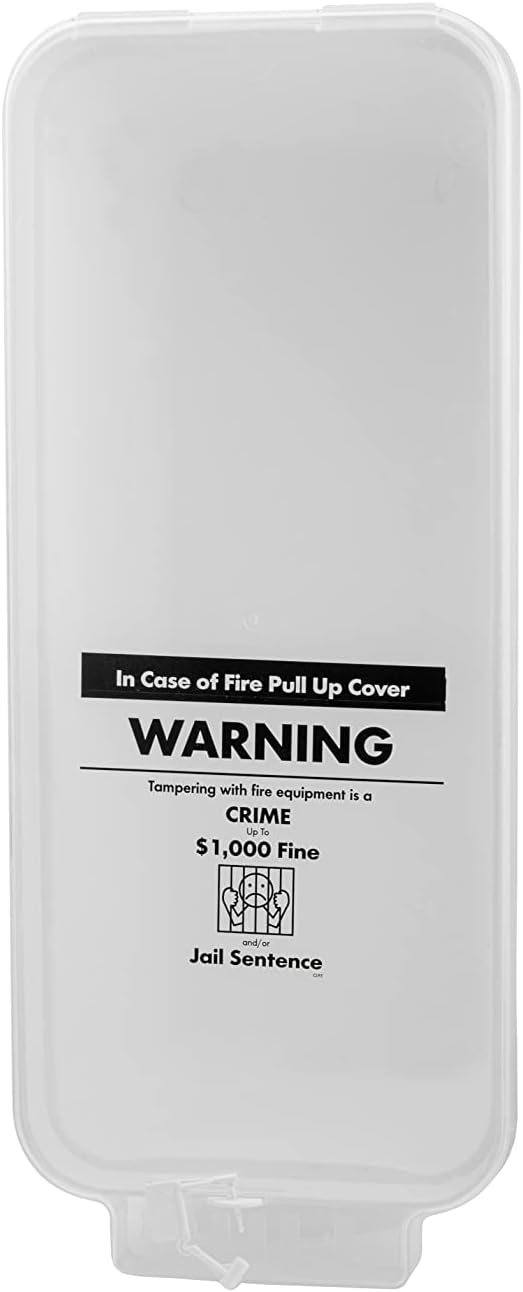 Fire Extinguisher Cabinet Fire Extinguisher Box Outdoor Fire Cabinet Mounted Fire Extinguisher Cabinet Fire Extinguisher Cover (White with Clear Pull-Cover, Rx350, Plastic, 5 Pounds, 3, AKA1)