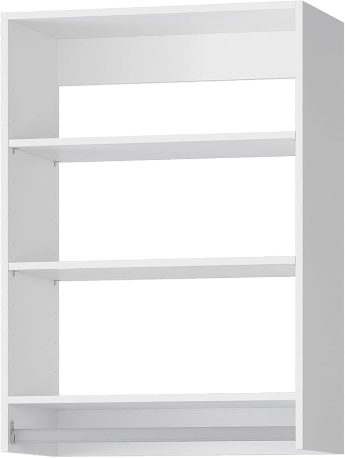 ROOMTEC 22.5" Medium Hanging Closet Unit, Modular Closet System with Hanging Rod, Wardrobe Organizer for Bedroom or Walk-in Closet, Wall Mounted, Customizable Clothes Storage Unit, White