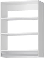 ROOMTEC 22.5" Medium Hanging Closet Unit, Modular Closet System with Hanging Rod, Wardrobe Organizer for Bedroom or Walk-in Closet, Wall Mounted, Customizable Clothes Storage Unit, White