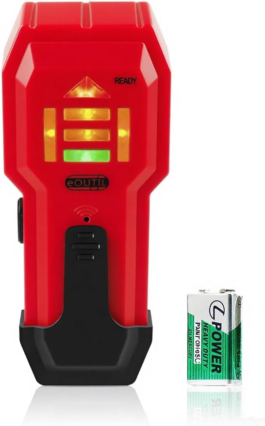 Stud Finder Wall Scanner Wood and Metal Detector Sensor for 3/4 inch Thickness Wall (ST102-Red)
