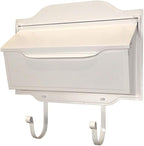 Special Lite Contemporary Horizontal Wall Mount Mailbox - White Aluminum Mailbox for Wall Mount - SHC-1002-WH
