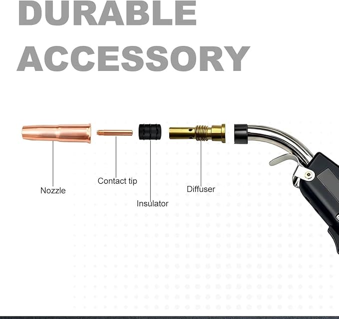 Havey Duty Mig Welding Gun 250A 15' Replacement for Tweco #2 fits Miller Mig Welder (15ft 250A Mig gun for Miller adapter)