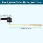 Hygie Rinse Metal Toilet Handle Replacement Kit Universal Front Mount Fit, Toilet Lever Compatible with American Standard/Glacier Bay/Gerber, Toilet Flush Handle with Flapper Chain, Oil Rubbed Bronze