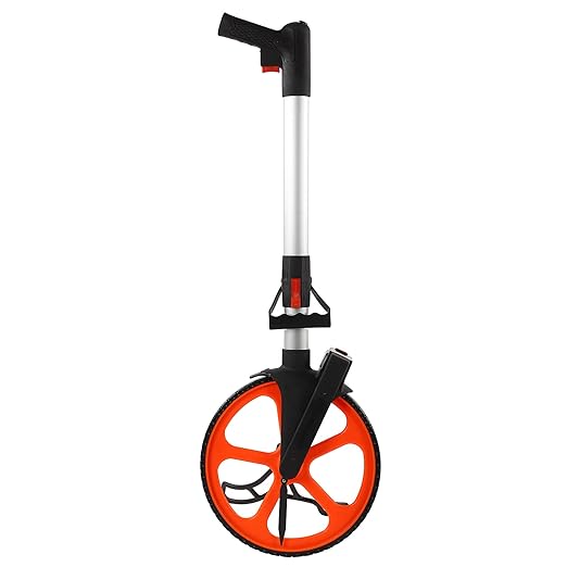 Manual Distance Measuring Wheel, 0-9999.9 ft Range, Nylon PC Aluminum Construction