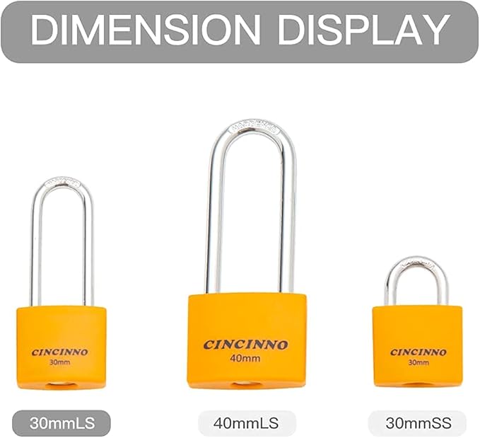 1-3/16 in. Small Aluminum Key Lock，Keyed Alike Padlocks with Long Shackle for School Gym Locker, Toolbox,12 Pack