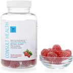 Consult Health Regenerol - Multivitamin Retinol Gummy - Anti-Aging Vitamin A Supplement - Glowing, Youthful & Clear Skin Strong Hair & Nails - Vitamin B6, B12, C,D3, Folic Acid, Zinc - 60 Gummies