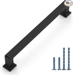 10 Pack 6.3"(160mm) Matte Black Cabinet Pulls Kitchen Cabinet Handles Drawer Pulls Cupboard Hardware for Cabinets CK0078