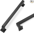 COTYKILEY 10 Pack 6-1/4 Inch(160mm) Matte Black Kitchen Cabinet Handles Black Cabinet Pulls Cabinet Door Handles Kitchen Cabinet Hardware Cupboard Drawer Pulls Dresser Handles