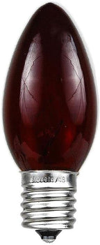 Novelty Lights 500 Case C9 Outdoor Christmas Replacement Bulbs, Red, E17/C9 Intermediate Base, 7 Watt