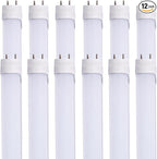 12pcs 3FT 15W T8 Tube Light White Daylight 6000k T8 LED Bulbs Household Lights Ballast Bypass G13 Base 3 Foot Milky Cover Fluorescent Tube lamp Replacement AC100-277V (15w Milky, 12 Count)