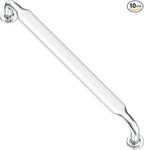 Alzassbg 10 Pack Polished Chrome Cabinet Handles, 6-1/4 Inch(160mm) Hole Centers Arch Modern Cabinet Pulls Kitchen Hardware for Cabinets AL3503CP