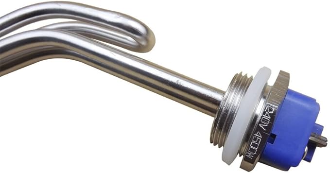 DERNORD 240V 4500W Immersion Ripple Foldback Brewing Water Tubular Heater Element with 1 Inch NPSM Thread White