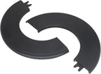 2 Pack Wall Split Flange ABS Round Escutcheon Plate for 3.0"/ 76mm Diameter Pipe Faucet Decoration Accessories (Black)