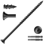 #10 x 4 Inch Deck Screws (510Pcs) 10lb. Exterior Wood Screws. Carbon Steel, Black, Flat Head, Rust Resistant epoxy Coated, with T25 Star Bit