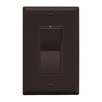 LIDER Dimmer Paddle Switch for Dimmable 300W LED/CFL Lights, 1-Pole or 3-Way, 120 V, Modern Upgrade, UL Listed, Wall Plate Included, Brown