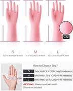 Alimat PluS 3 Colors Rubber Dishwashing Gloves Without Liner, Reusable Cleaning Gloves Latex Free, Waterproof Household Cleaning Gloves for Laundry, Gardening(Large)
