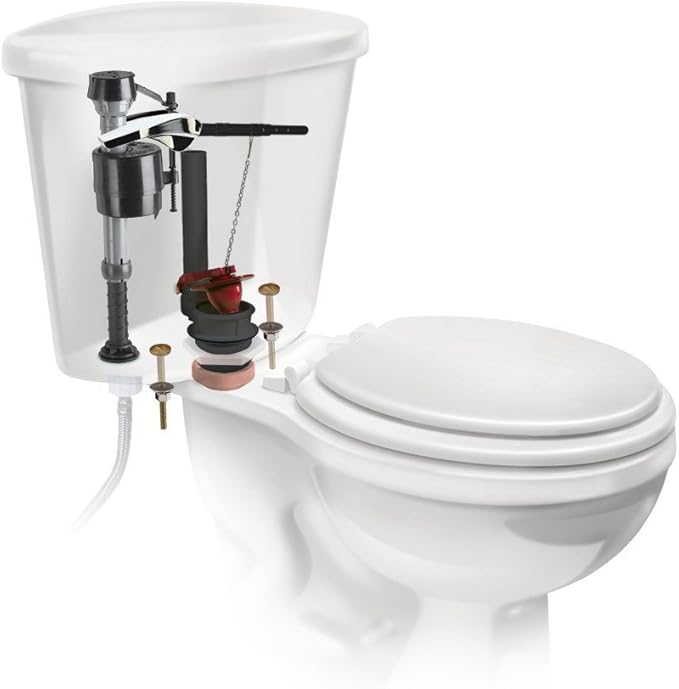 Fluidmaster 400AKR Universal All in One Toilet Repair Kit for 2-Inch Flush Valves, Easy Install