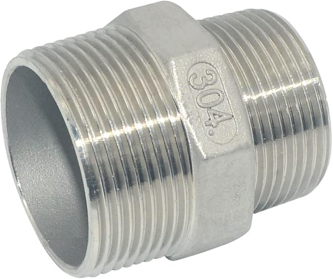 1-1/2" x 1-1/4" Male Threaded Reducing Nipple Fitting/Adapter,Stainless Steel SS304 NPT Pipe Hex Reducer