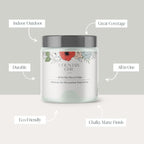 Country Chic All-in-One Chalk Paint for Furniture, Cabinets, Home Decor, Eco-Friendly, Matte Finish, Built-In Primer & Top Coat for Wood, Metal - String of Pearls (Light Blue) - Pint 16 oz (475 ml)