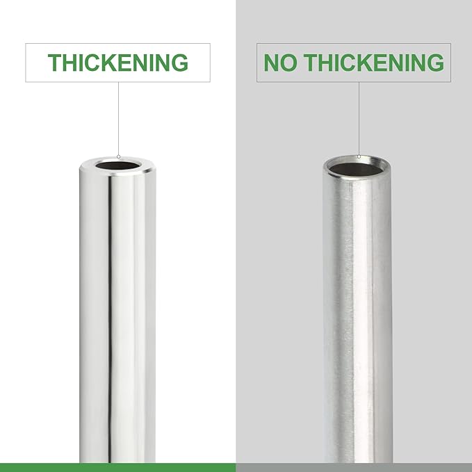 TAISHER 2PCS 304 Stainless Steel Pipe Fittings, 1/4" NPT Male Threaded, 16" Length Weld Nipple Cast Pipe