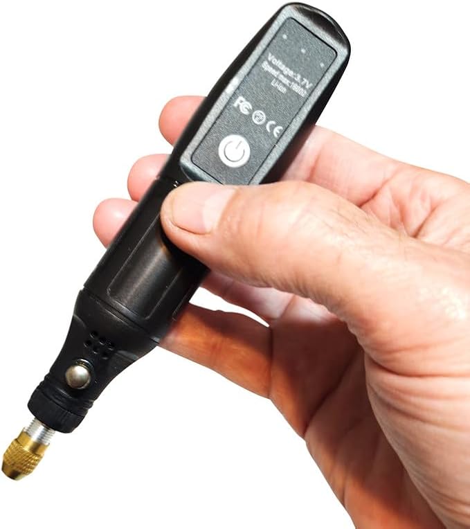 Cordless Rechargeable Rotary Tool – Variable Speed Windshield Repair Drill – Mini Grinder for Auto Glass, Rock Chip and Crack Repair