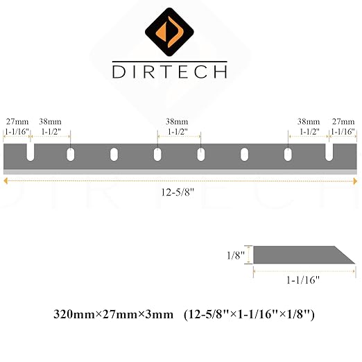 HSS Planer Blades for DW733 12-1/2-Inch (DW7332) Heat Treated, Double Sided HSS Planer Knives Replace DeWalt DW 7332, Set of 4 Replacement