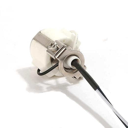 E11 Mini Candelabra Ceramic Screw Lamp Holder Base Socket,2-Pack Can Halogen Socket,E11 Lampholder with 8inch Leads 1000W,250V (with 1/8 Hickey)