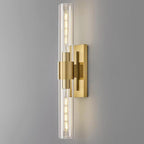 Gold Bathroom Vanity Lights Over Mirror,Modern Wall Light Fixture Sconce with Clear Glass for Bedroom,Bathroom,Hallway.
