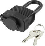 Waterproof Padlocks Keyed Alike for Outdoor use, Covered Heavy Duty Laminated Steel Lock, 1-9/16 Inch. Wide, Long Padlock, Pack of 8