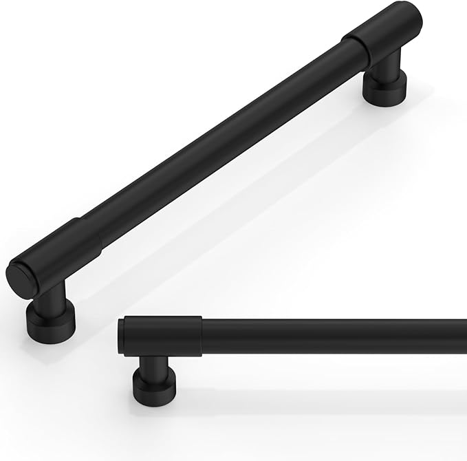 10 Pack Matte Black Cabinet Pulls 6.3 Inch(160mm) Kitchen Cabinet Handles Cabinet Hardware for Drawer Pulls