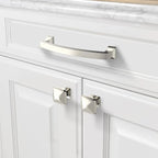 Asidrama 6 Pack 5 Inch(128mm) Hole Centers Kitchen Cabinet Handles, Brushed Satin Nickel Cabinet Pulls Kitchen Cabinet Hardware for Cupboard Drawer Pulls