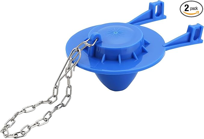 Toilet Flapper Replacement kit 2 Inch Universal for American Standard Toilet Tank Flapper Stopper Flap Rubber Plug for Kohler, Gerber Toilet with 2'' Flush Valve, Easy to Install Stainless Chain