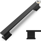 COTYKILEY 10 Pack 7 Inch(177mm) Matte Black Cabinet Handles Black Kitchen Cabinet Pulls Cabinet Door Handles Kitchen Cabinet Hardware Cupboard Drawer Pulls Dresser Handles