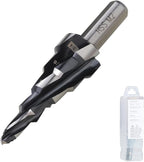 1/4 to 3/4 Inch Step Drill Bit, M2 High Speed Steel Drill bits for Hole Drilling in Extra Thick Material/Panel/Plate, Stainless Steel, Copper, Aluminum, Wood, Plastic