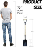 Spade Shovel for Digging, Edging Shovel, Lawn Edger Tool with D-Handle, Forged Steel Y-Grip, for Digging, Lawn Edging, Pruning, 45 inch Heavy Duty Weed Puller Tool