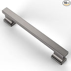 Asidrama 10 Pack 3.75 Inch(96mm) Brushed Black Nickel Kitchen Cabinet Handles, Cabinet Pulls Kitchen Cabinet Hardware for Cupboard Drawer Pulls