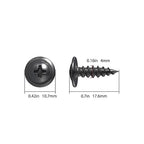 (350 pcs)#8×5/8" Black Truss Head Wood Screws Quick Metal Self Tapping Zinc Oxide