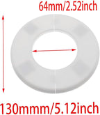 2 Pack Wall Split Flange ABS Round Escutcheon Plate for 2-1/2"/ 64mm Diameter Pipe Faucet Decoration Accessories (White)