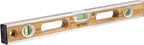 BETHEL 24-inch Bamboo Level, Mortar Adhesion Resistant Light Level, with Double Curved Acrylic Leveling Tubes for Masonry Applications and General Leveling