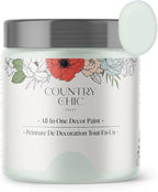 Country Chic All-in-One Chalk Paint for Furniture, Cabinets, Home Decor, Eco-Friendly, Matte Finish, Built-In Primer & Top Coat for Wood, Metal - String of Pearls (Light Green) - 8 oz (237 ml)