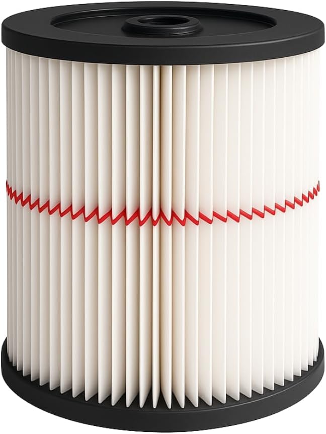 Nispira 9-17816 17816 Red Stripe Replacement HEPA Filter for Craftsman Craftsman Shop Vac Wet/Dry Vacuum 5/6/8/12/16/32 Gallon Larger, 2 Pack