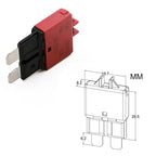 E39 Manual-Resettable Blade Automotive Fuse - ATC/ATO Low-Profile 10A, 12V-32V DC for Marine/RV/Car (5-Pack)