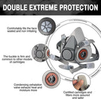 6200 Half Face Respirator Mask with Filters, Gas Mask Ideal for Painting, Woodworking, Sanding, Spraying