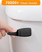 Toilet Handle Replacement Kit, 702 Universal Toilet Flush Handle, Zinc Alloy Toilet Tank Trip Lever with H2 Brass Arm Front-Mount Compatible with American Standard, Mansfield Toilet, Black