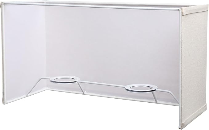 Yosoan 2-Light Linen Lamp Square Fabric Shades, Double Fabric Lampshade Indoor Wall Mount 2 Bulbs for Wall Sconce Lamp Replacement for Stairwell Bedside Hallway Home Decor(White)