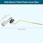 Universal Side Mount Metal Toilet Handle Replacement Kit Compatible with American Standard/Mansfield/Gerber/TOTO/Kohler Toilet, Toilet Tank Flusher Lever with Flapper Chain, Brushed Nickel