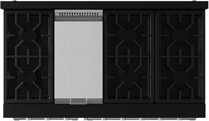 Gordon Ramsay by THOR Kitchen 48 Inch Professional Gas Range with Double Oven in Black/Stainless Steel